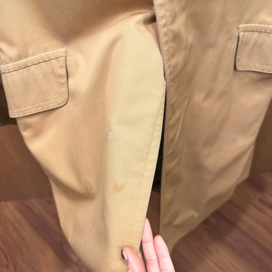 버버리 트렌치 코트 히든 여밈 싱글 미니멀 디테일 베이지 상품이미지9