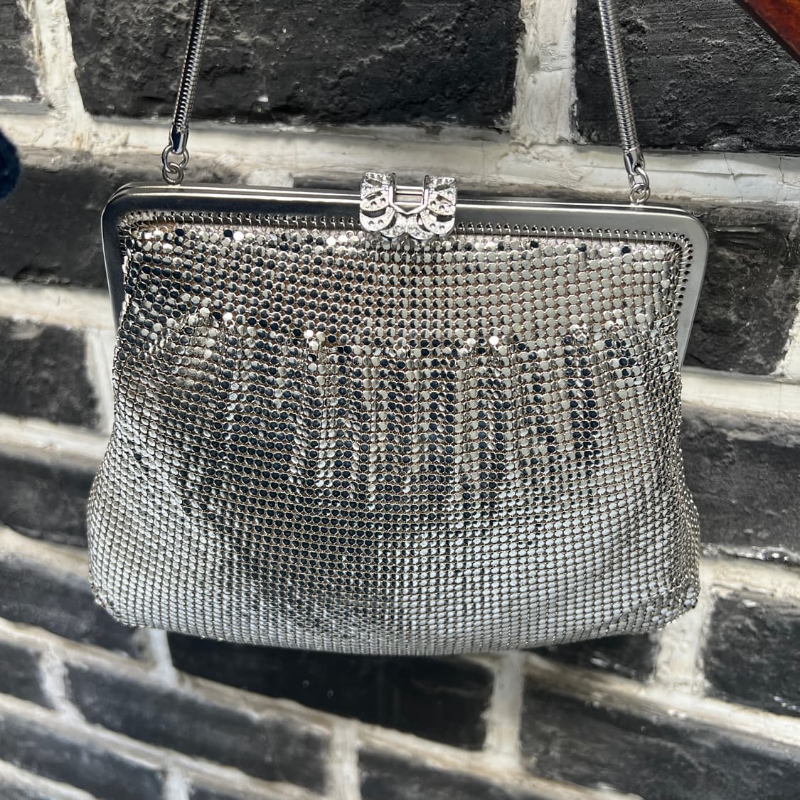 빈티지 실버 메쉬 이브닝백 상품이미지2