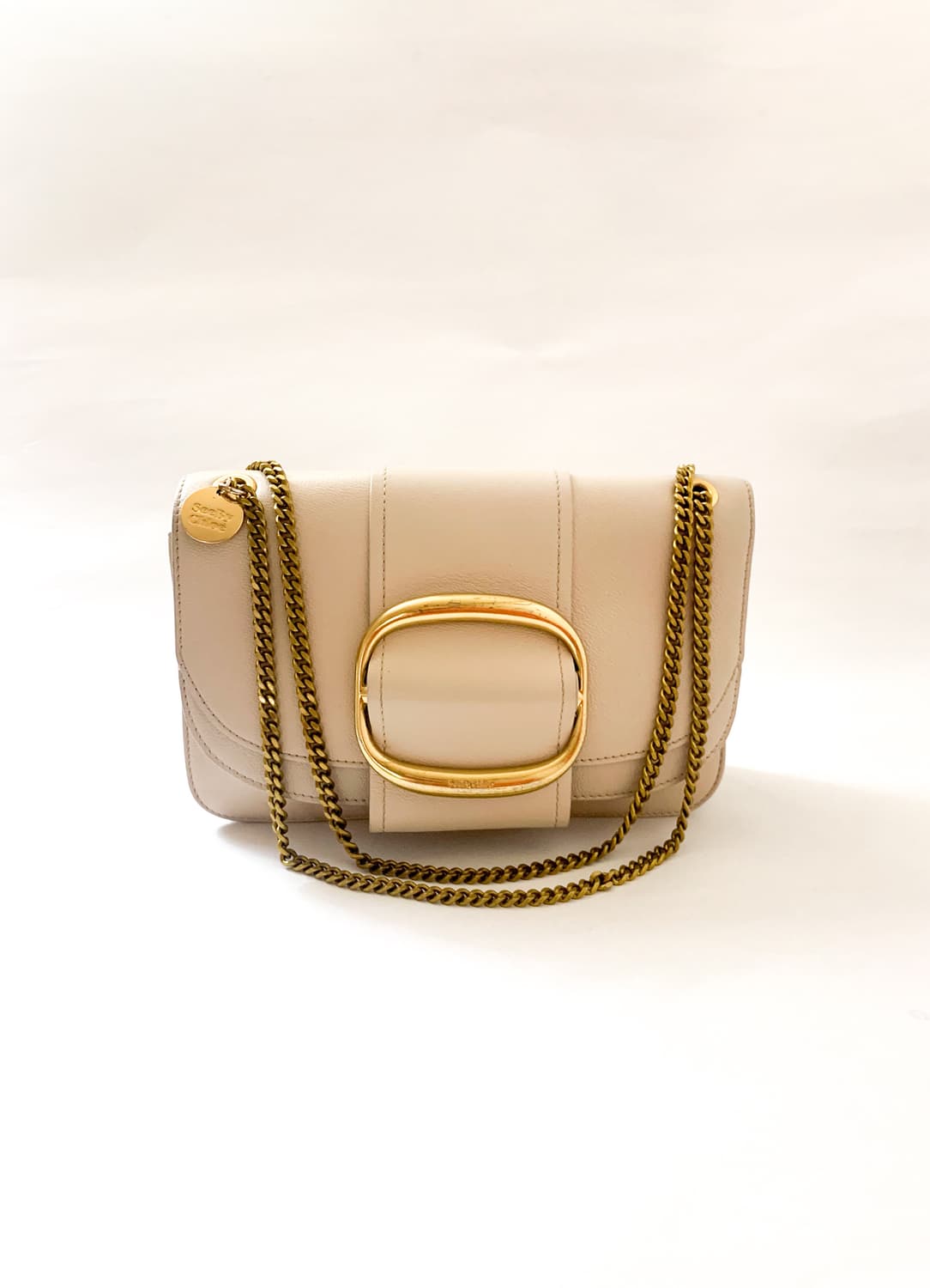 [미디움] 끌로에 빅 버클 가죽 체인 숄더백 상품이미지1