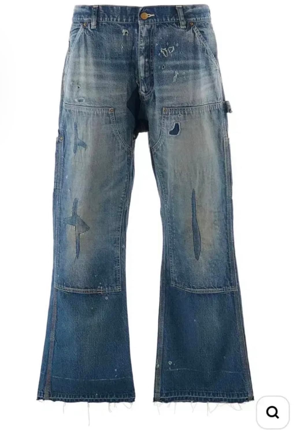 [L] 세인트미카엘 빈티지 더블니 플레어 데님 상품이미지1