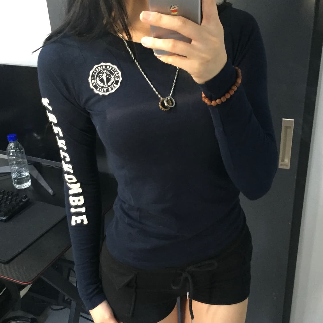 Abercrombie 딱붙슬림핏 대장템 레터링 롱슬리브 상품이미지1