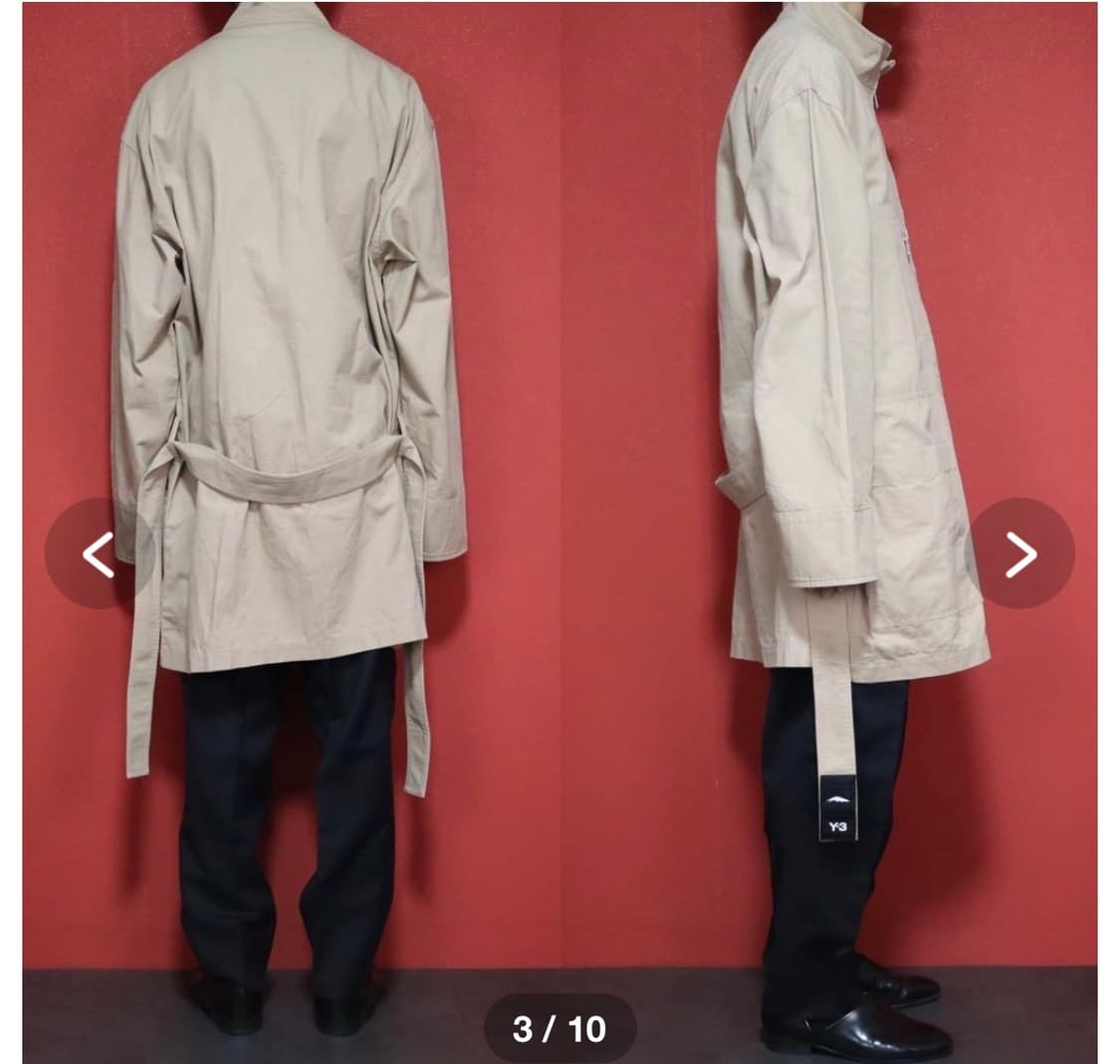 새상품 Y-3 요지 야마모토 벨티드 자켓 상품이미지3