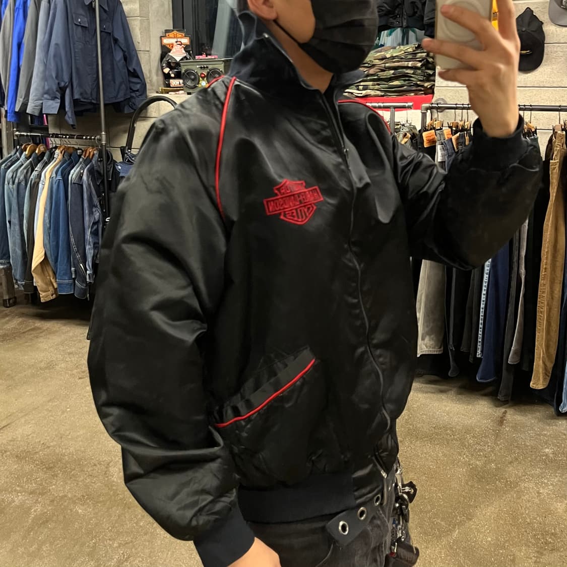 80s 할리데이비슨 나일론 바시티 (105)  상품이미지6