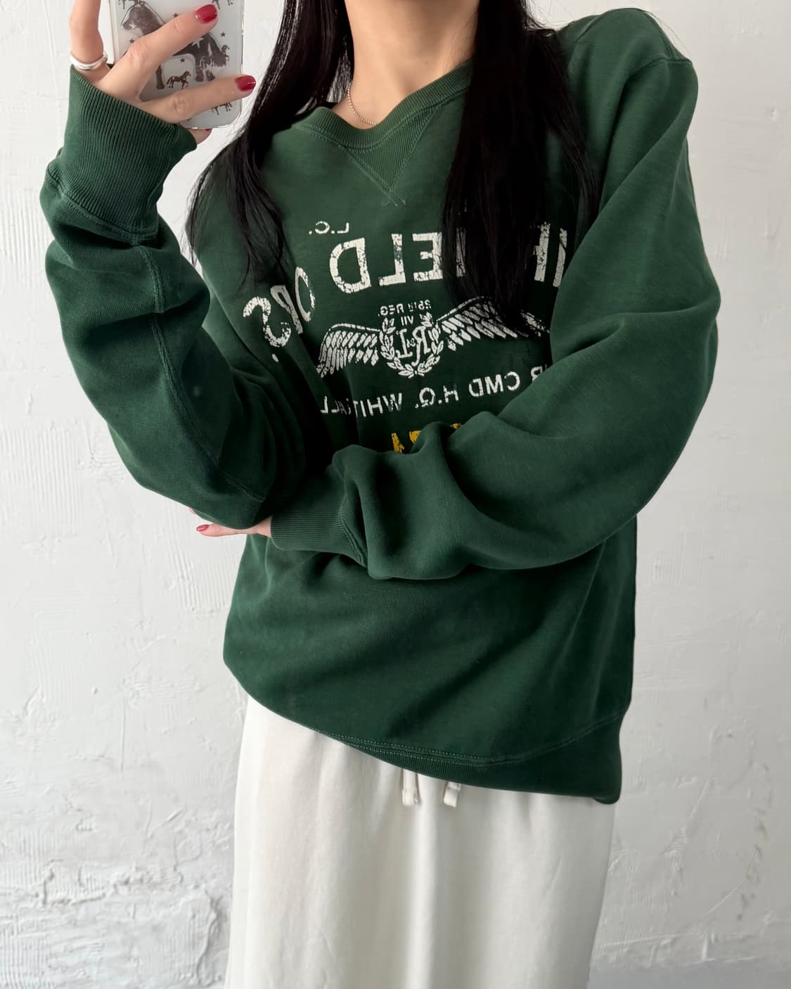 Polo 폴로 랄프로렌 밀리터리프린팅 딥그린컬러 스웻셔츠 상품이미지1