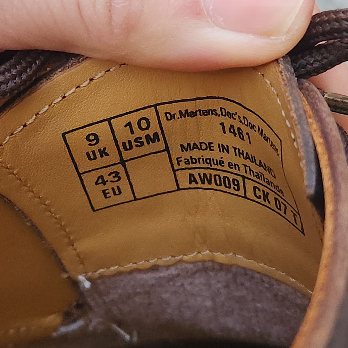 [9UK] 닥터마틴 1461 크레이지 홀스 레더 부츠 다크 브라운 상품이미지7