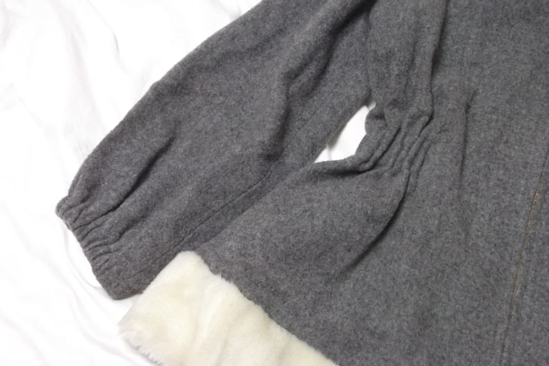 일본 빈티지 갸루 히메갸루 고스로리 모리걸 후드 퍼 코트 자켓 일브 로걀 상품이미지4