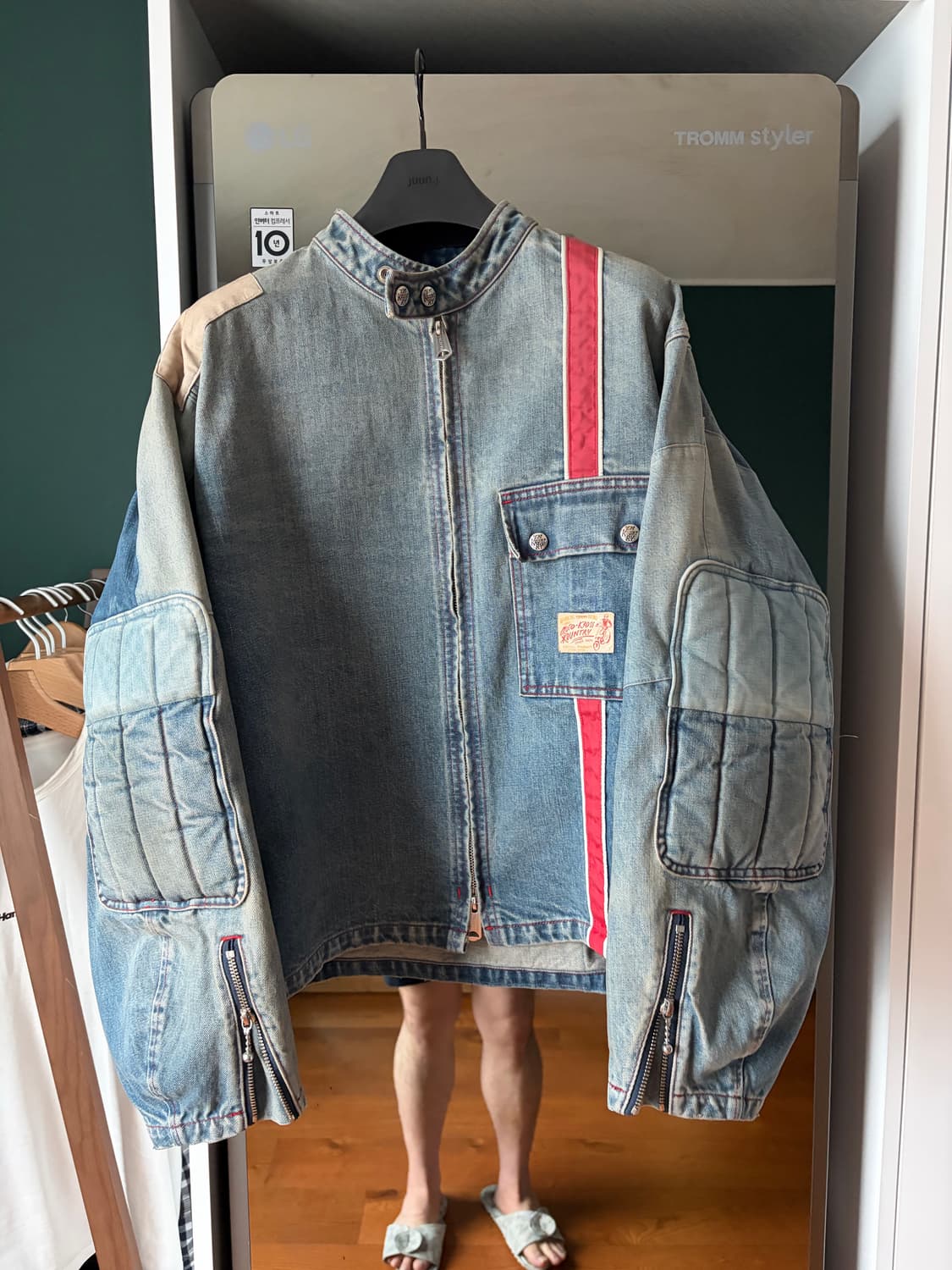 캐피탈 14oz 데님 토도테레노 모토크로스 재킷 리메이크 사이즈 3 상품이미지1