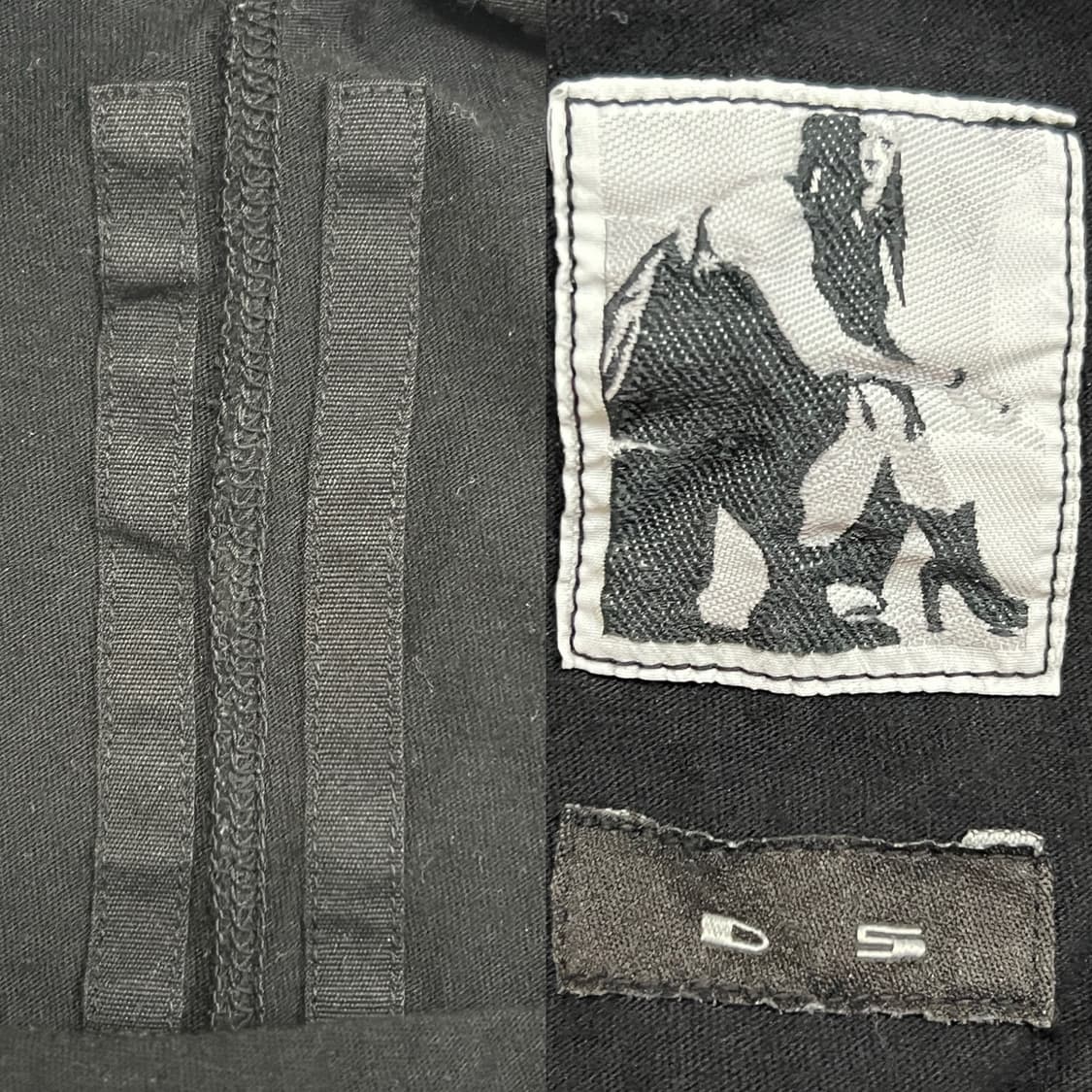 릭오웬스 15FW 다크쉐도우 스트랩 레벨 티셔츠 블랙 상품이미지5