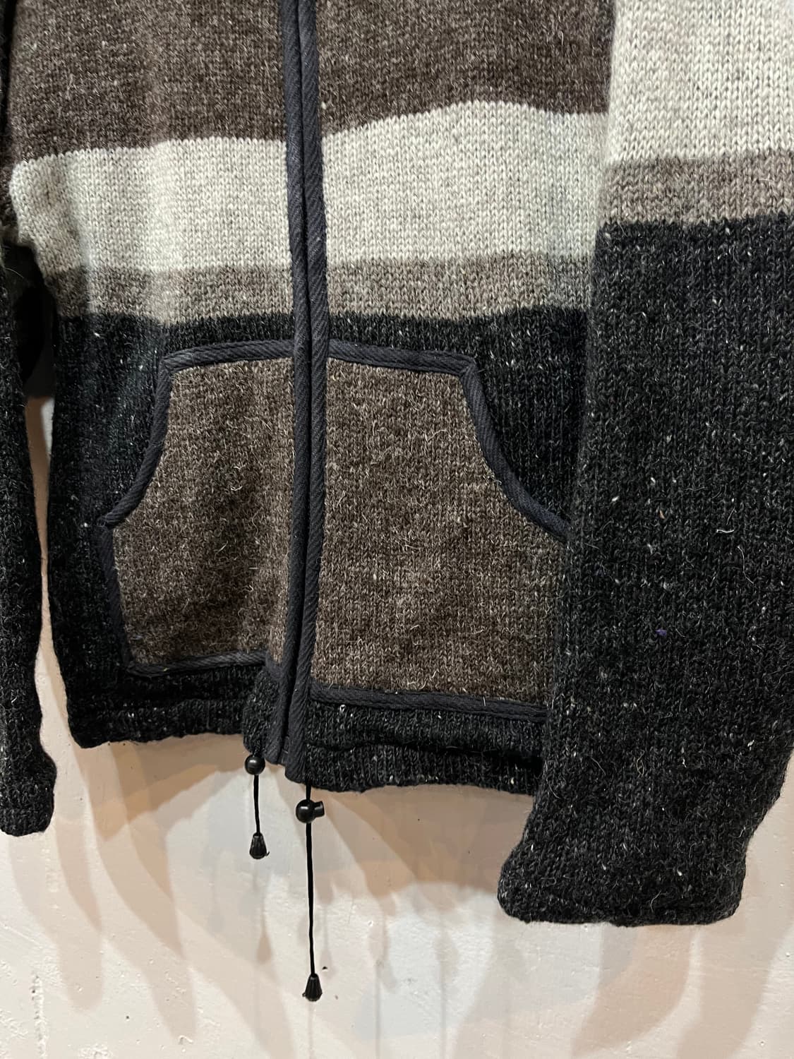 Made in NEPAL 퓨어울 니트집업  상품이미지4