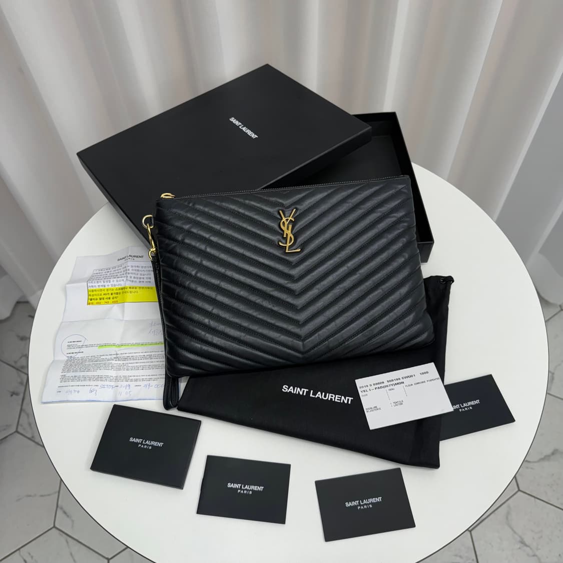 [풀박스] 생로랑 마틀라세 미디움 클러치 상품이미지1