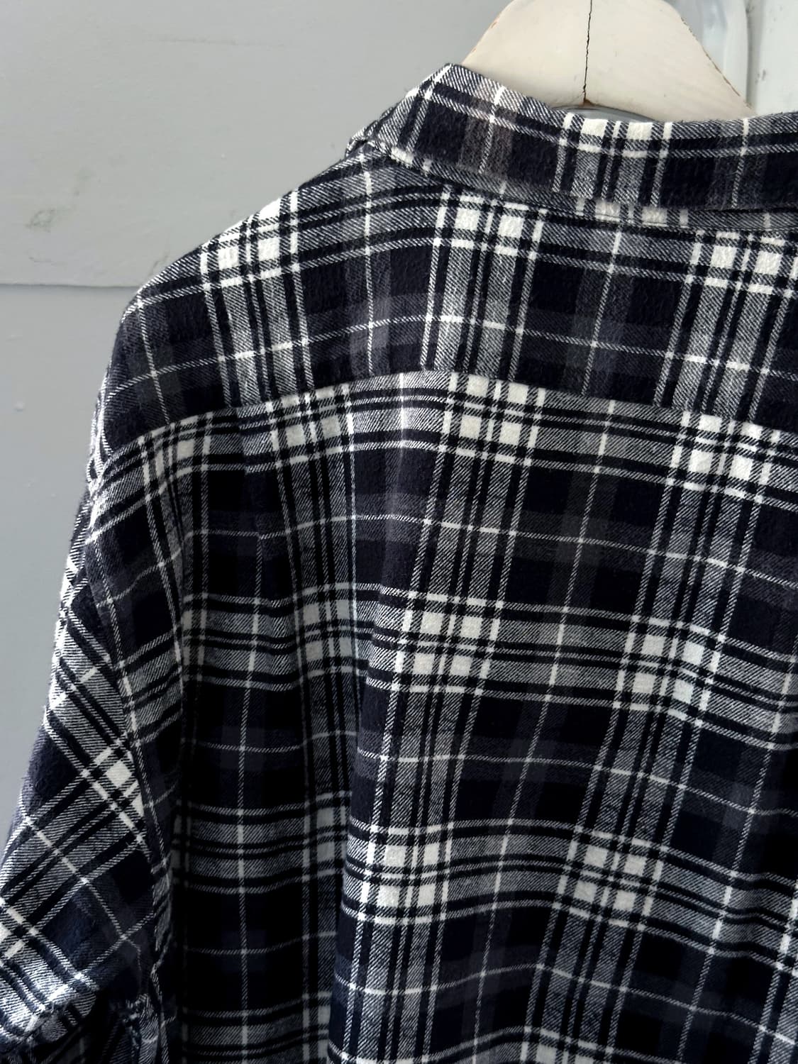 Brushed cotton nel check shirt 상품이미지4