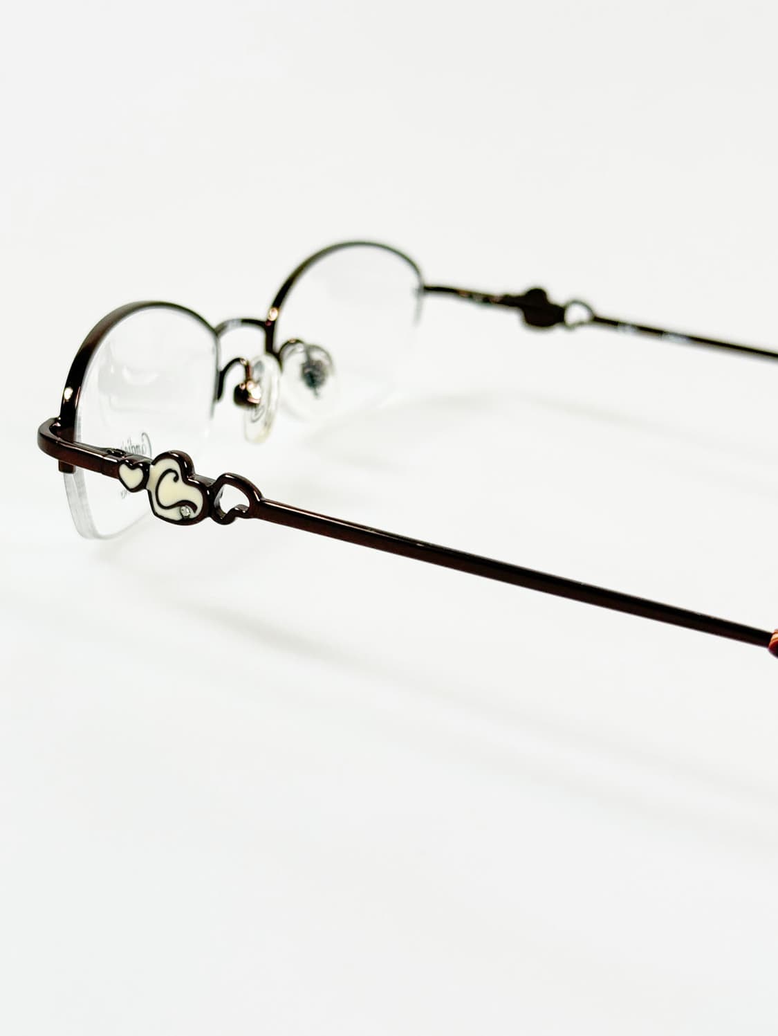 CANDIES 반무테 오벌 메탈 프레임 빈티지 안경 상품이미지4