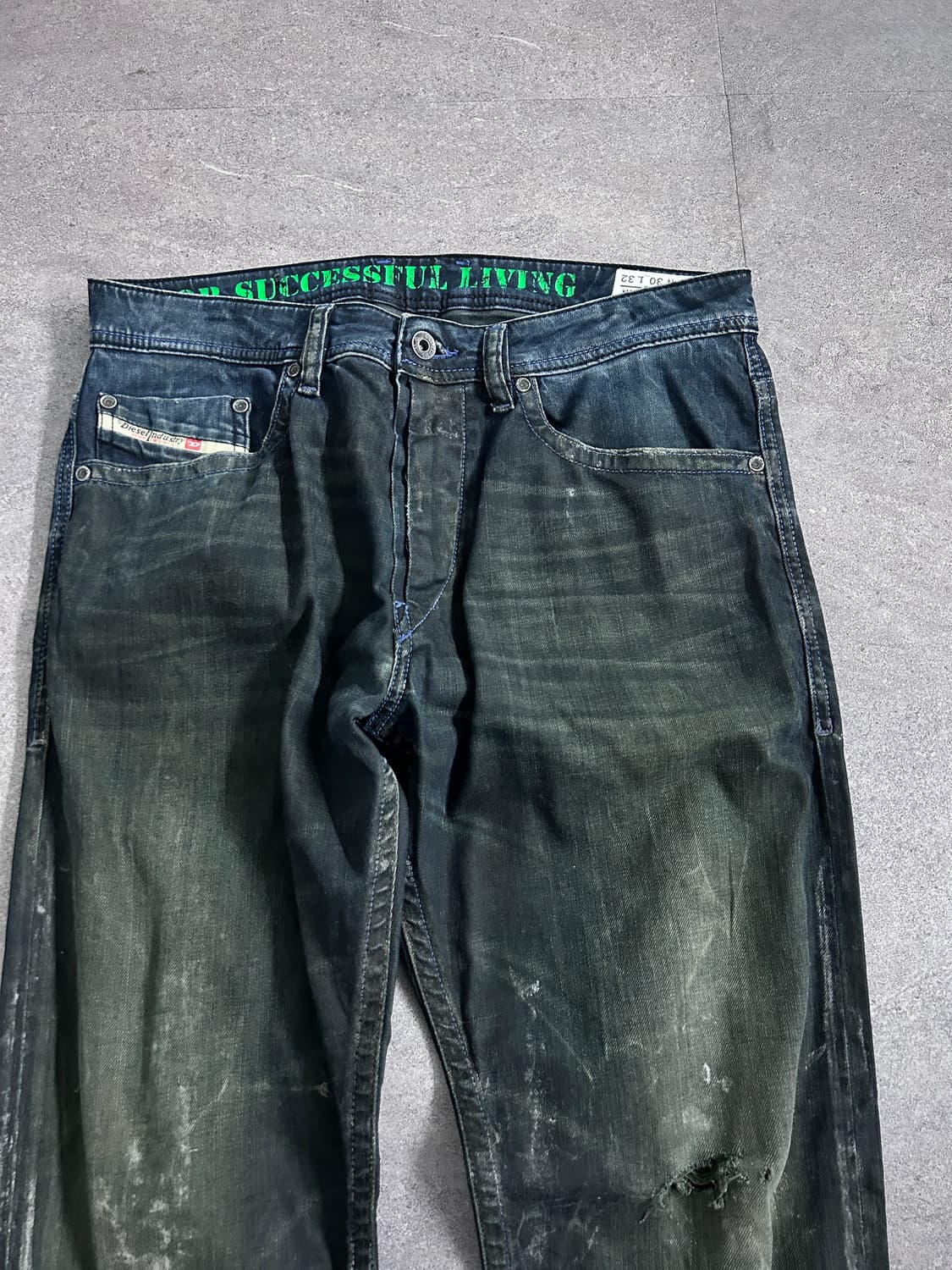 디젤 오일 워싱 데님 팬츠 상품이미지4