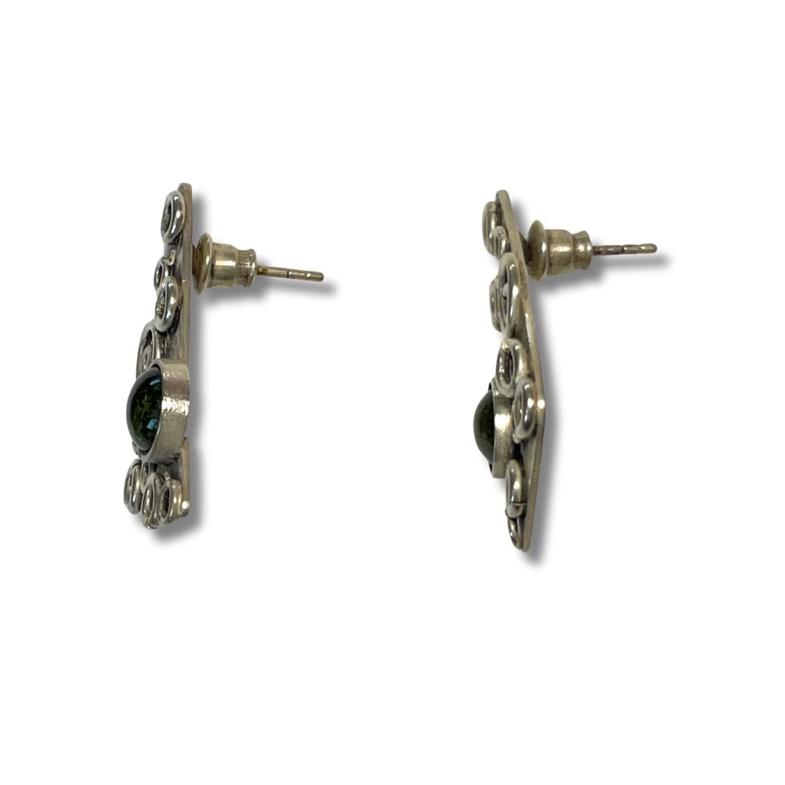 Green Quartz 925 Silver Earrings 상품이미지2