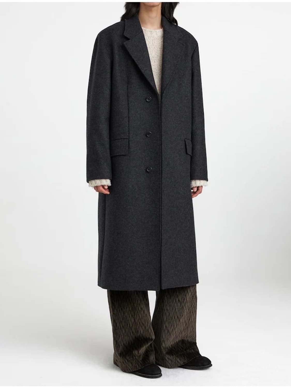 유스 체스터필드 코트 차코르 s 상품이미지6