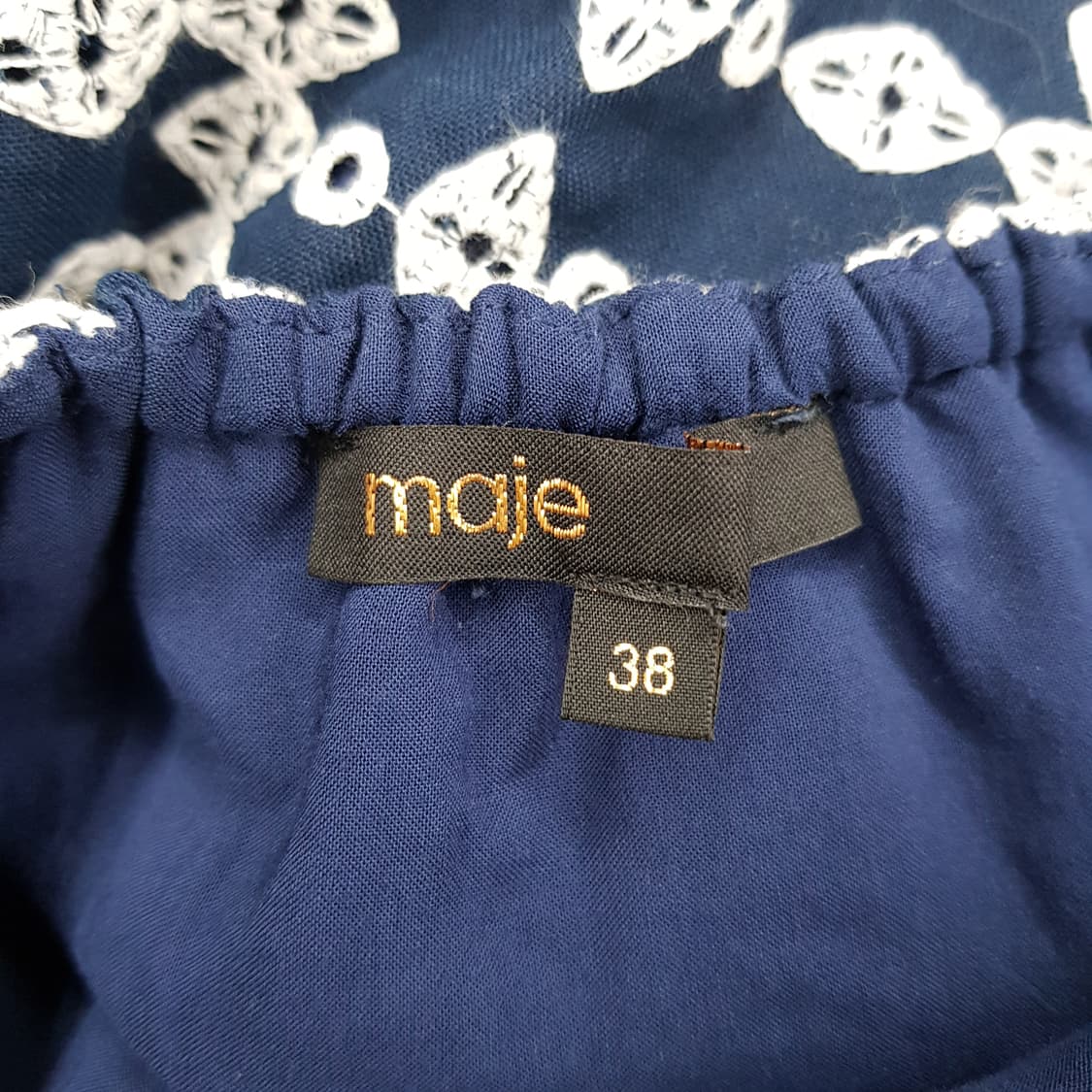 마쥬  자수 레이스 퍼프소매 오픈백 원피스 38사이즈 상품이미지7