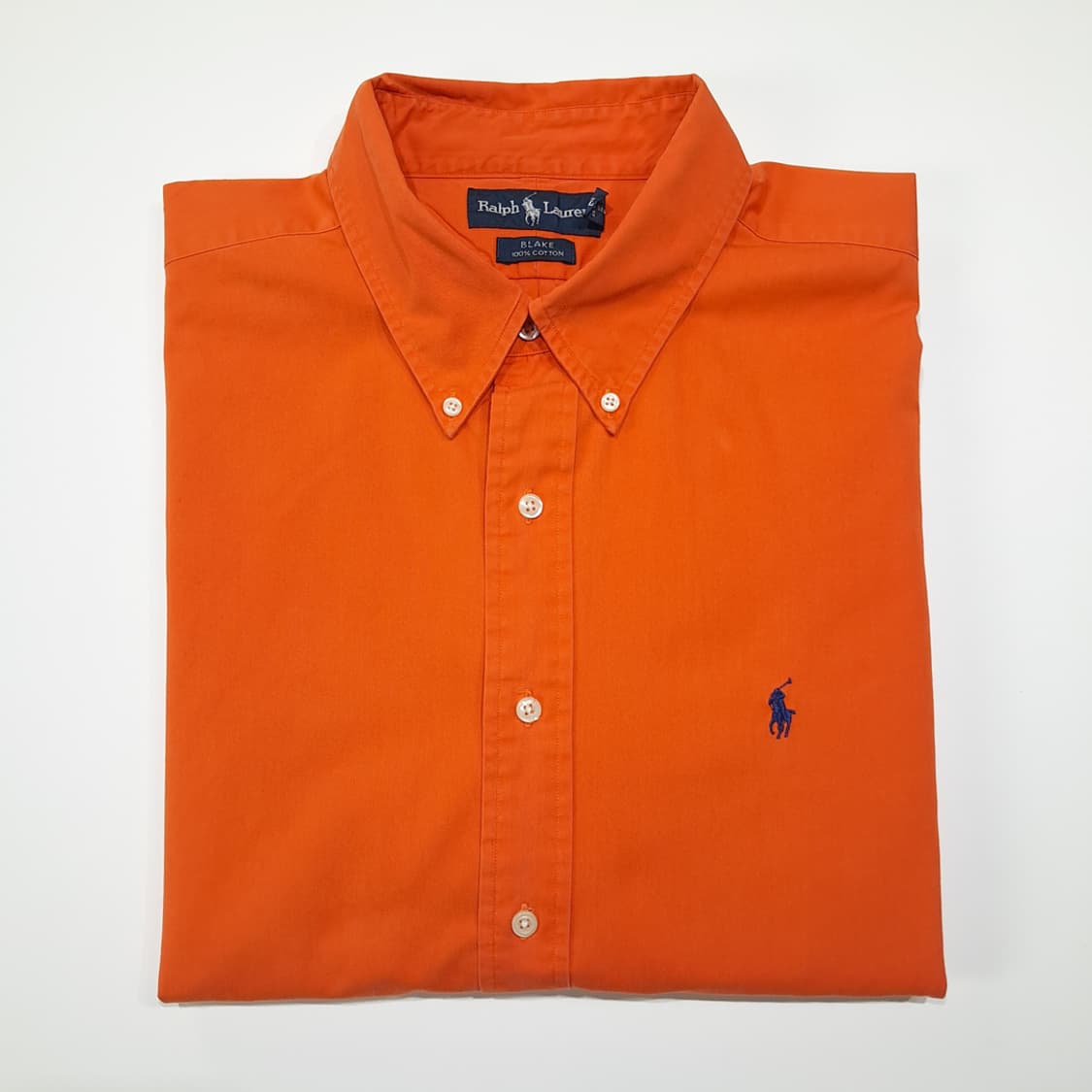 CL611 2XL 폴로 90s 코튼 버튼다운 오렌지 셔츠 남방 상품이미지7