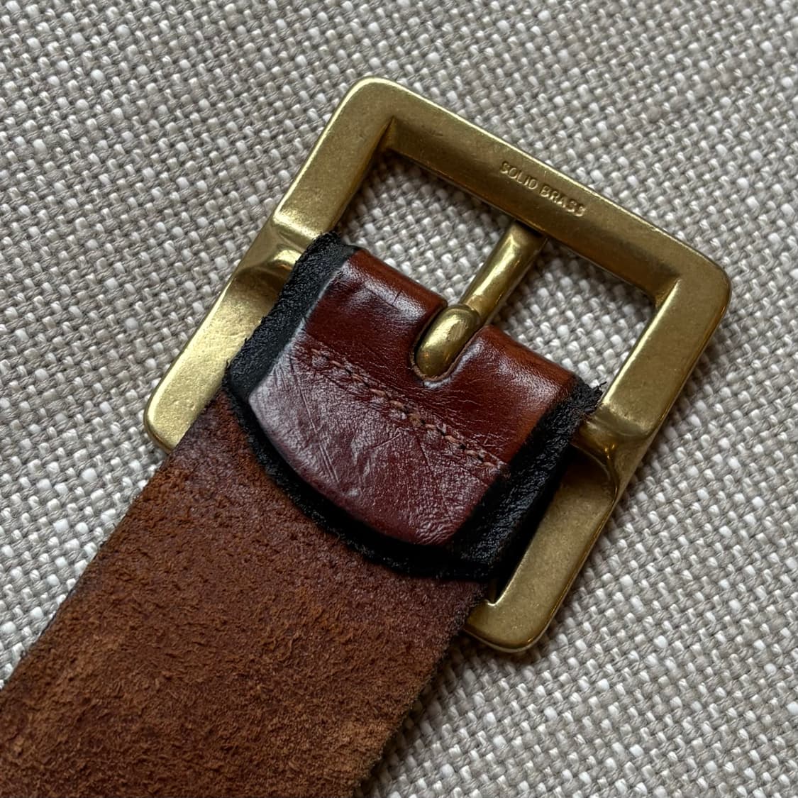 [28-29] 80s USA G.H.BASS 브라운 레더 솔브 버클 벨트 상품이미지7
