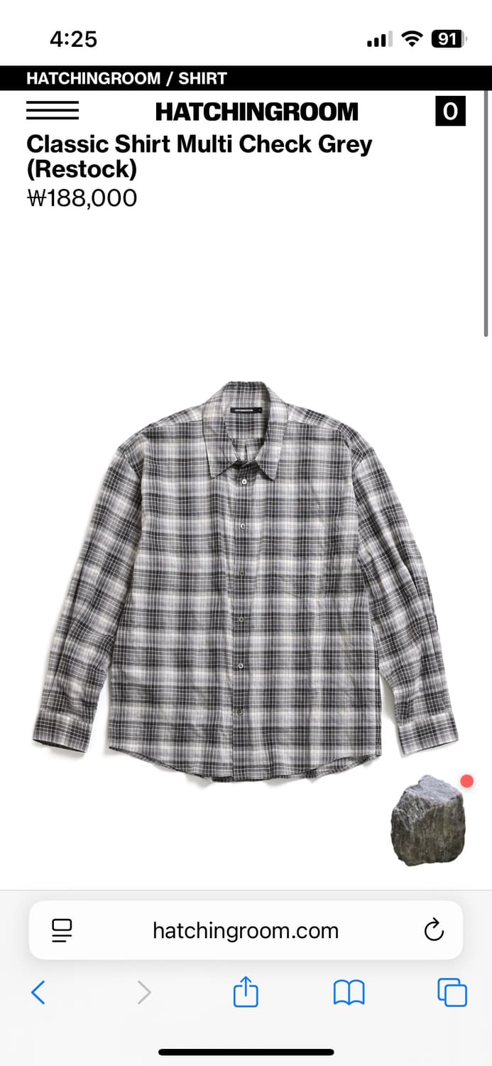 해칭룸 Classic Shirt Multi Check Grey 3 상품이미지1