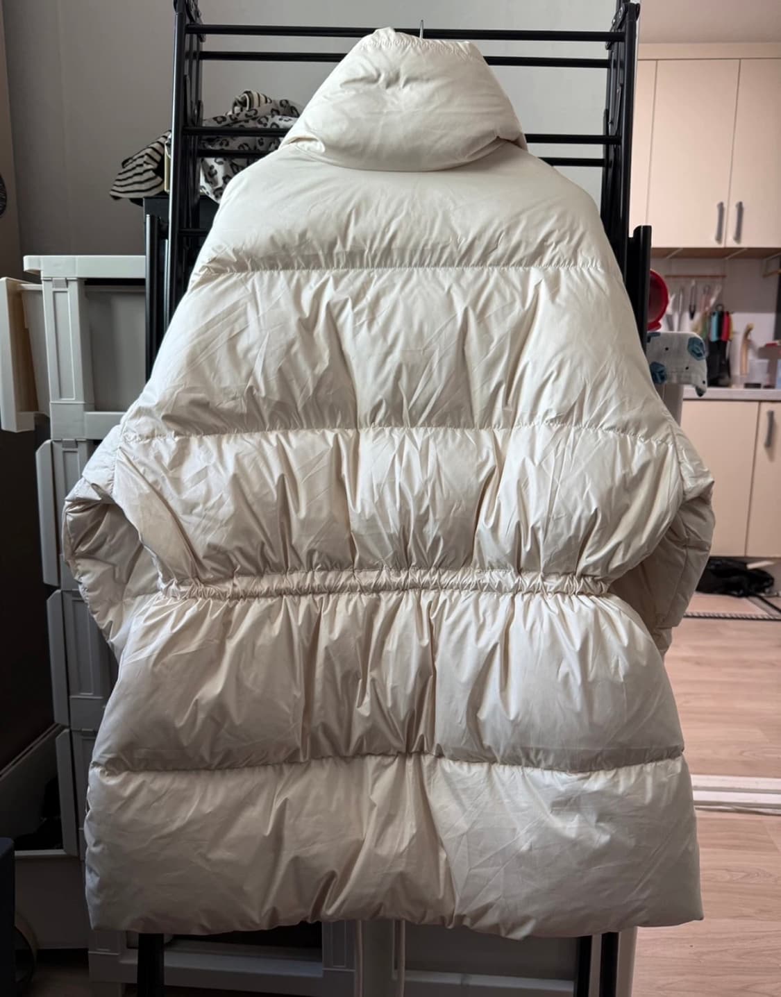 29cm구매) Le 르 하이넥 덕다운 아이보리 스트링 패딩 상품이미지4