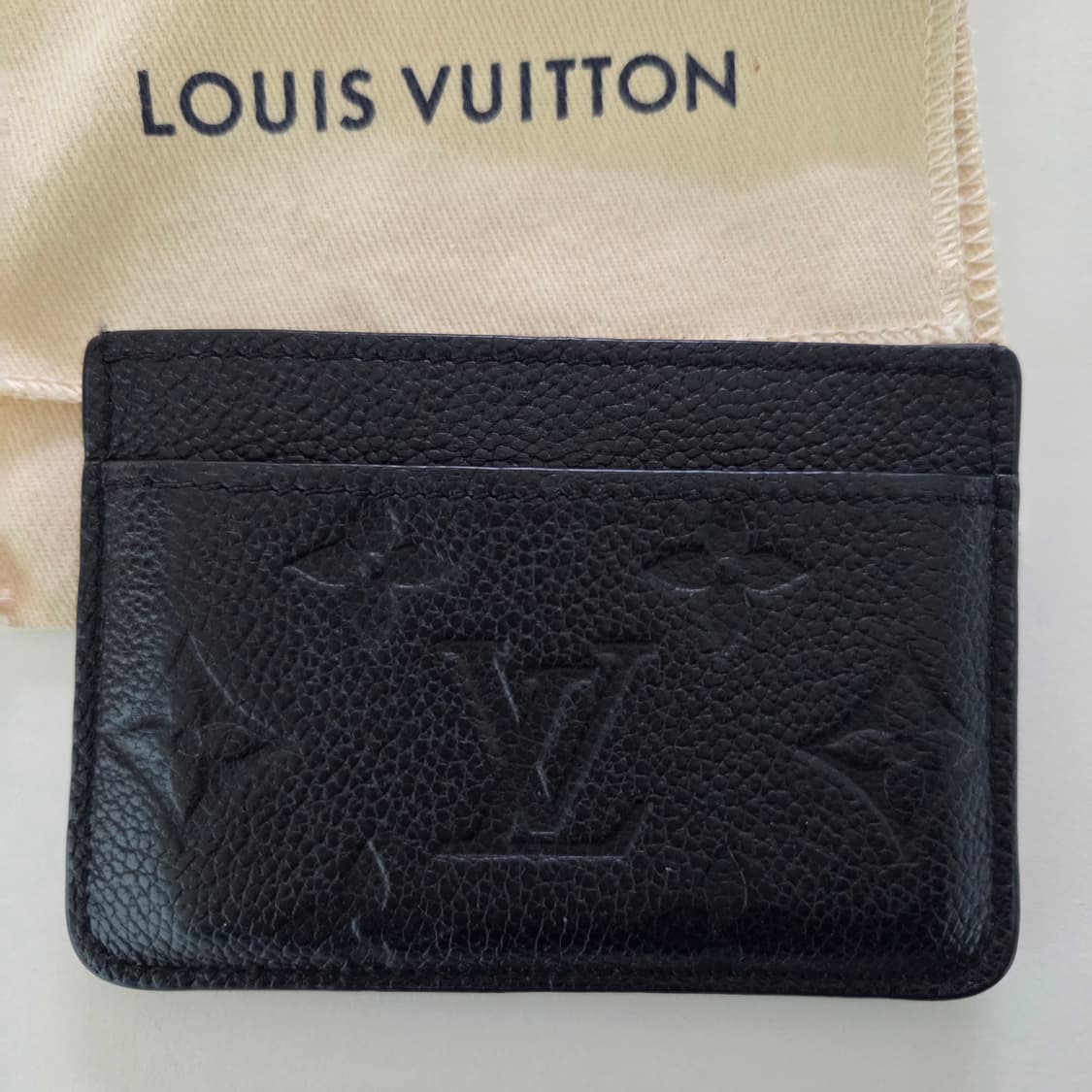 정품 루이비통 앙프렝뜨 카드지갑 블랙 상품이미지3