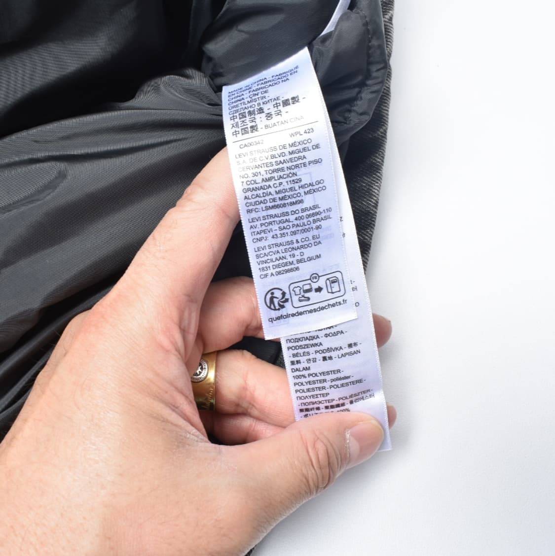 리바이스 다운 패딩 덕다운 자켓 S N0649 상품이미지5