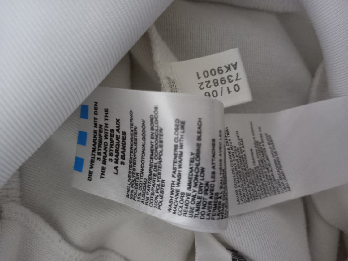 아디다스 USA 미국 화이트 여자 트랙탑 저지 져지집업 85/XS 상품이미지5