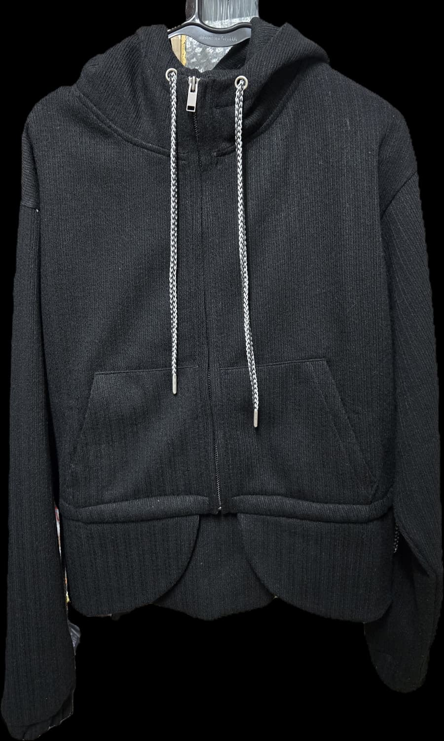 테레루 Side String Hoodie zip-up Black 상품이미지4