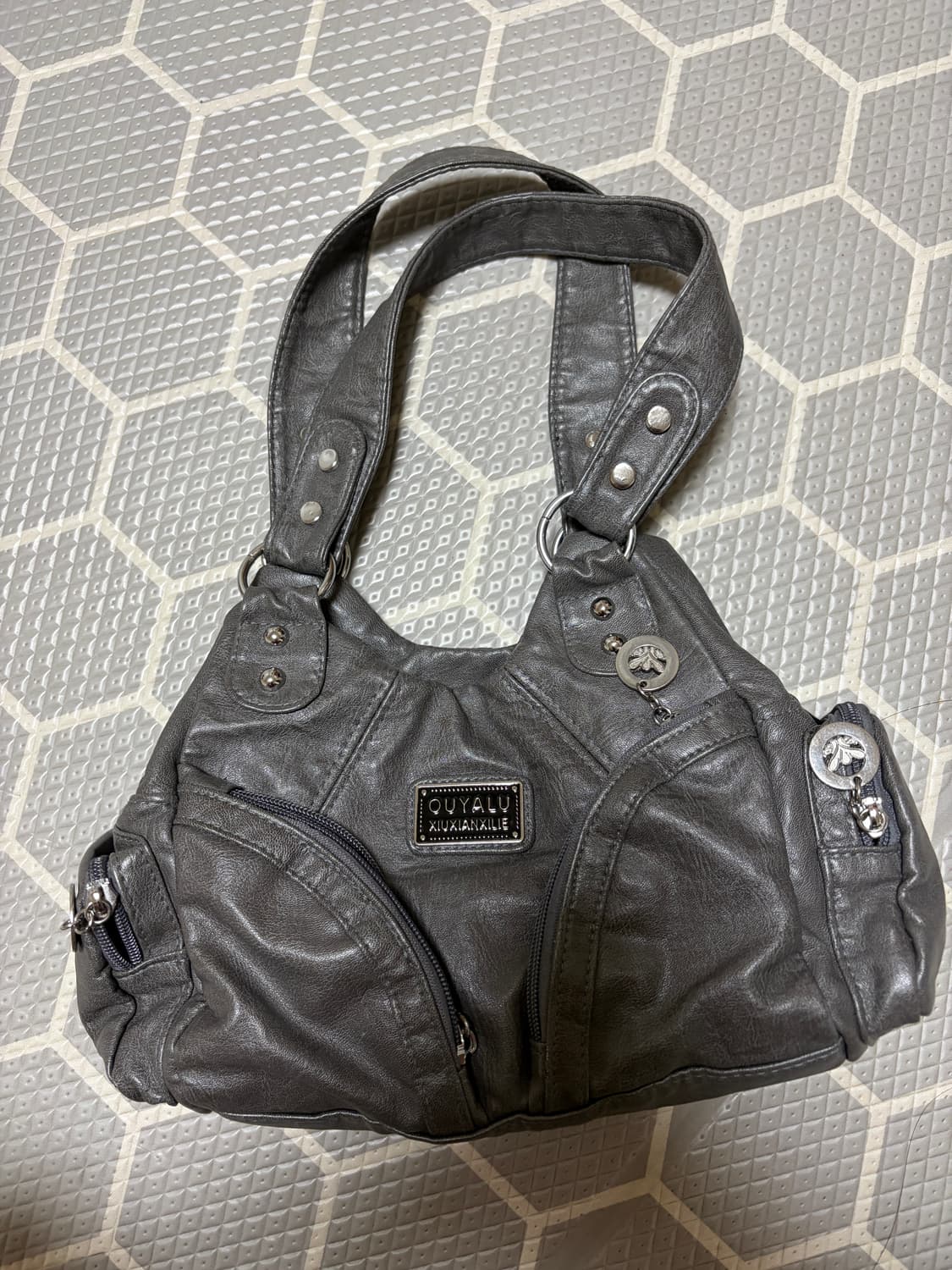 일본 빈티지 숄더백 그레이 상품이미지1