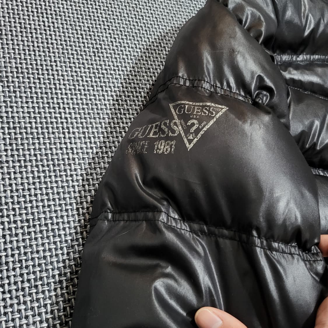 GUESS 게스 덕다운 패딩 블랙 (XL/100) 상품이미지7