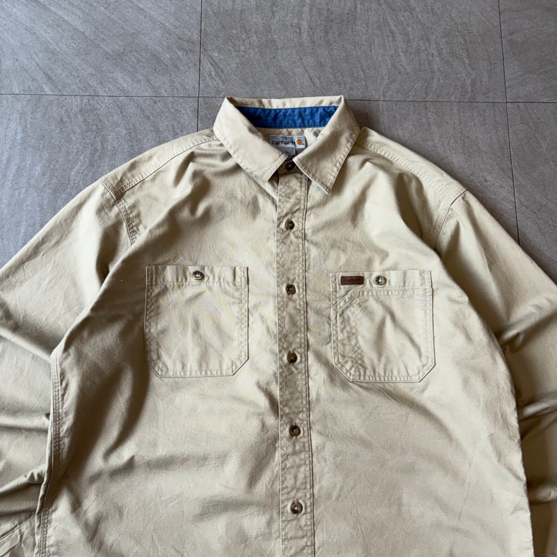 칼하트 오리지널 베이지 긴팔 워크 셔츠 상품이미지3