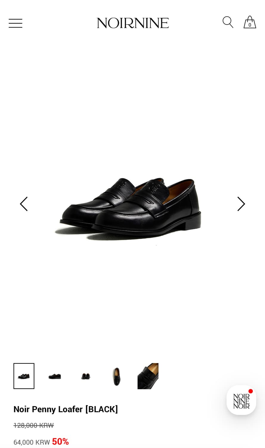 누아르나인 NOIRNINE 블랙 페니 로퍼 상품이미지1
