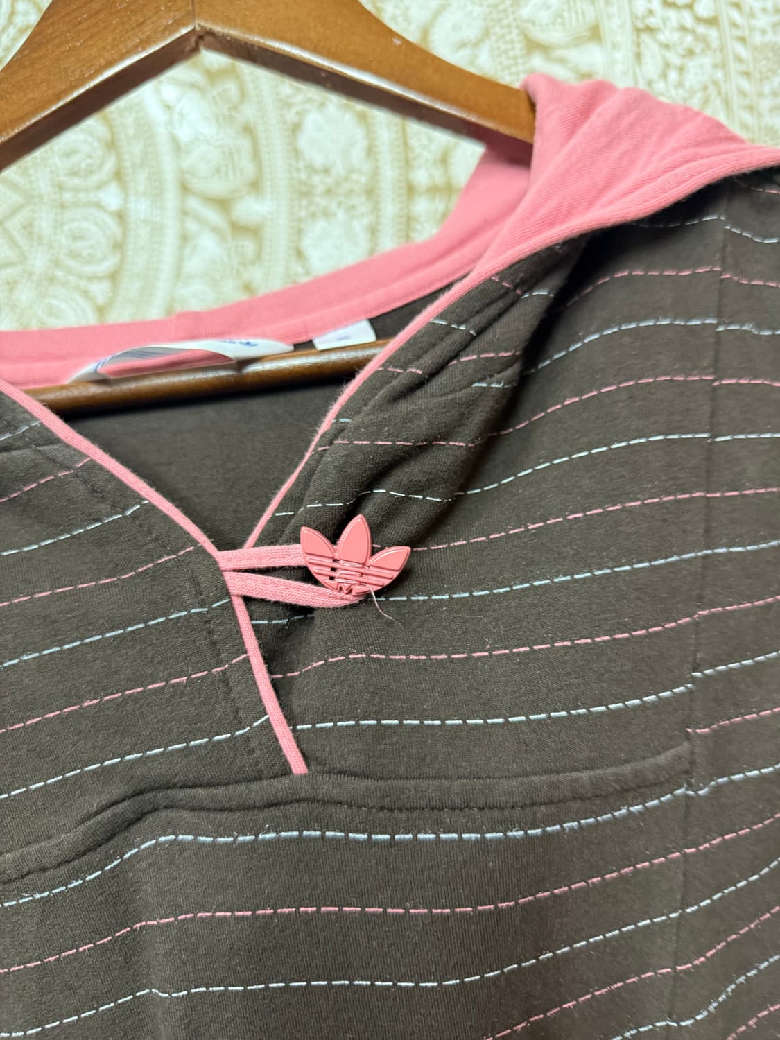 아디다스 여성 스트라이프 민소매 롱 후드티 (Z997) 상품이미지5