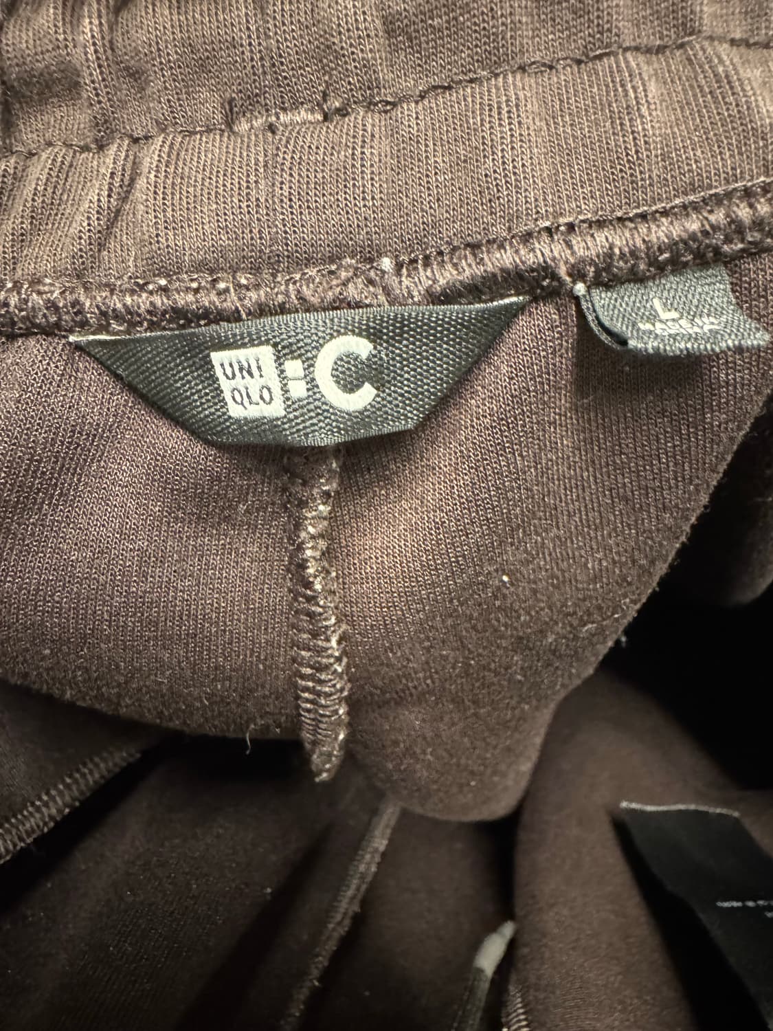 유니클로C 와이드 스웨트팬츠 다크브라운 L 상품이미지3