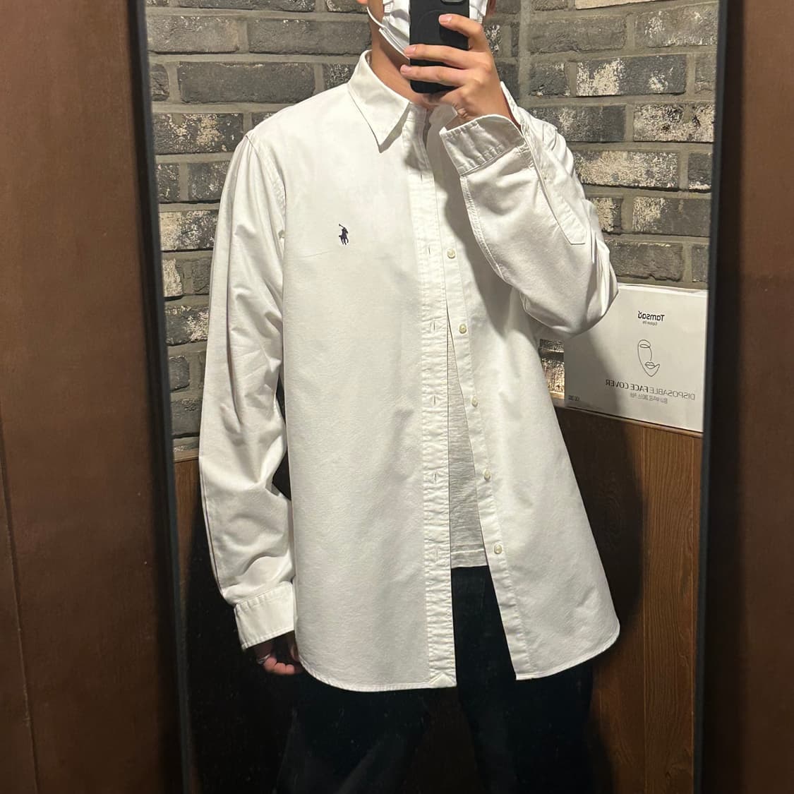 XL) 폴로 랄프로렌 클래식핏 가먼트다이 옥스포드 셔츠 큐알탭 신형 상품이미지9