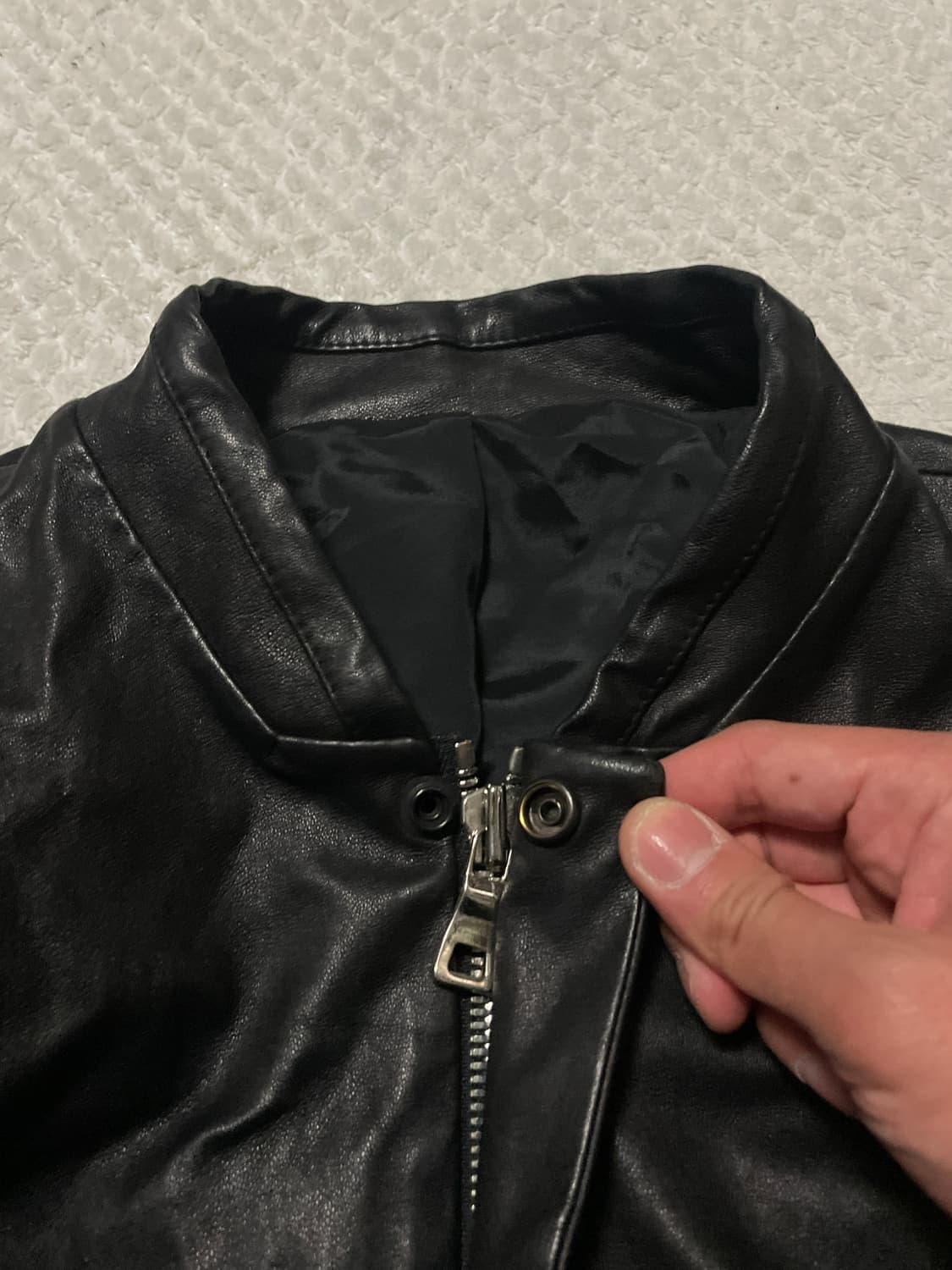 광희시장 아티잔 무드 램스킨 양가죽 레더 자켓 상품이미지5