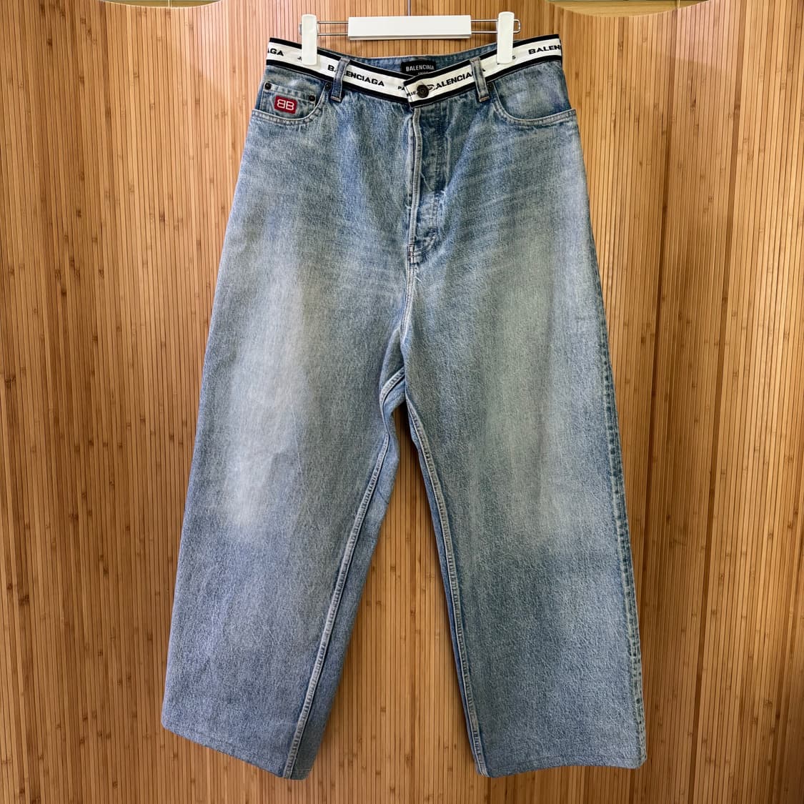 [M] 발렌시아가 블루 로고 웨이스트 진 팬츠 데님 상품이미지1