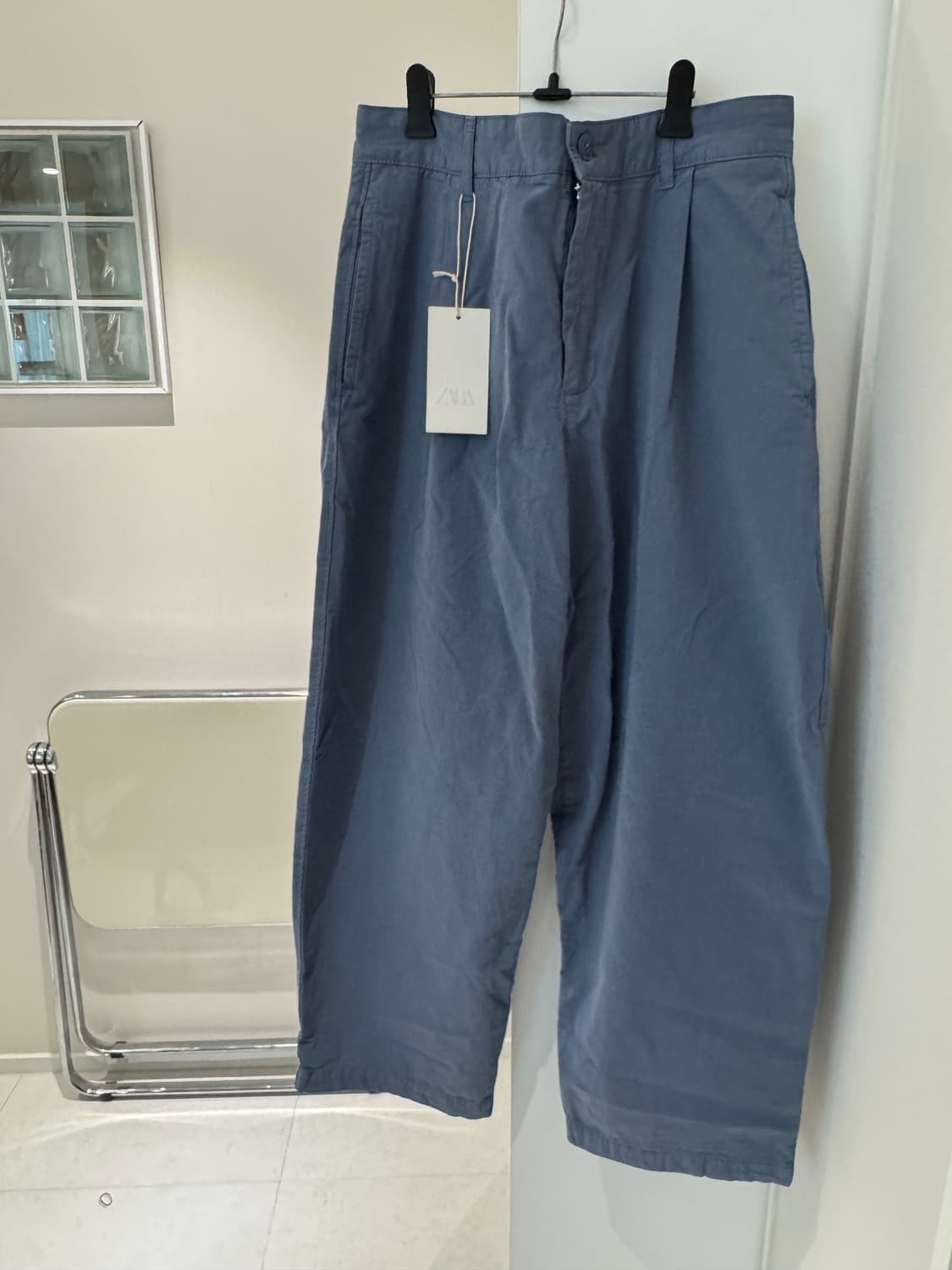 자라 와이드 팬츠 블루 새제품 EUR 40 상품이미지1