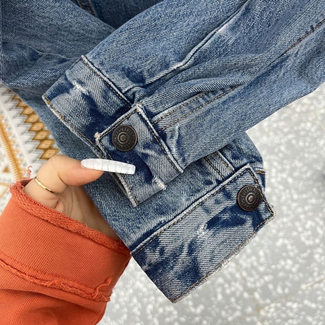 리바이스 캐주얼 빈티지 트러커 연청 데님 자켓 S C10711 상품이미지7