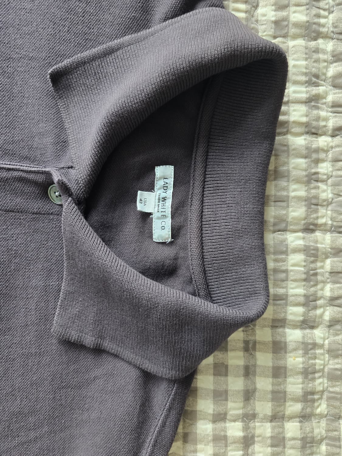 레이디화이트(LADY WHITE CO.) S/S 2BUTTON POLO 상품이미지4
