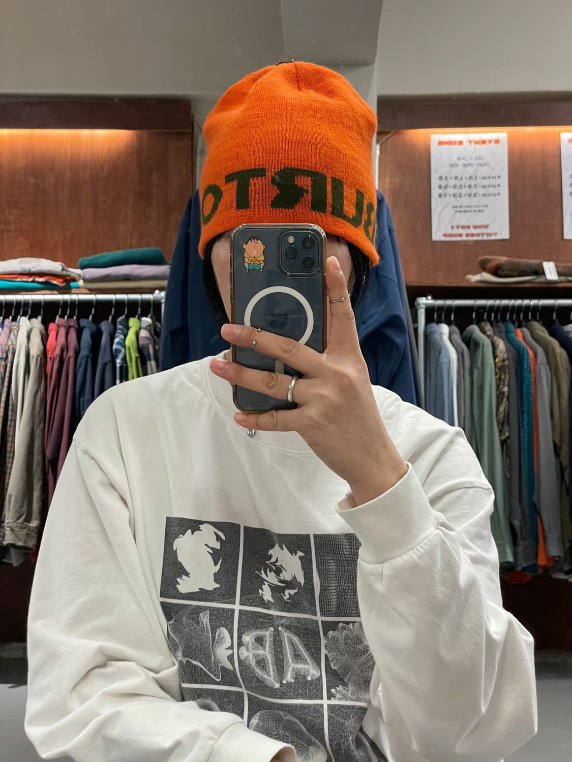 빈티지 리버시블 포인트 비니 상품이미지3