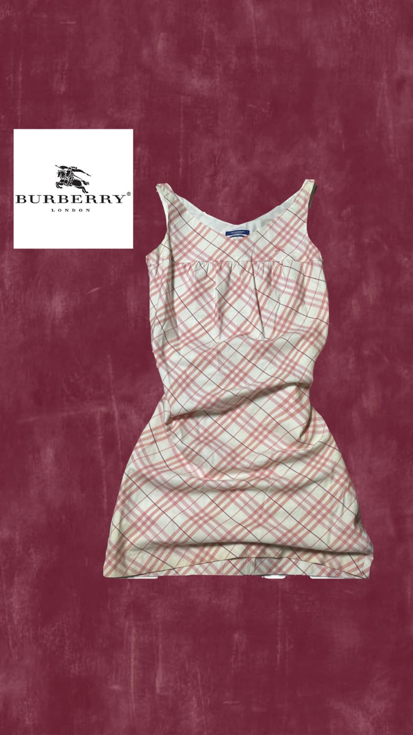 Burberry blue rebel pink pattern dress 상품이미지1
