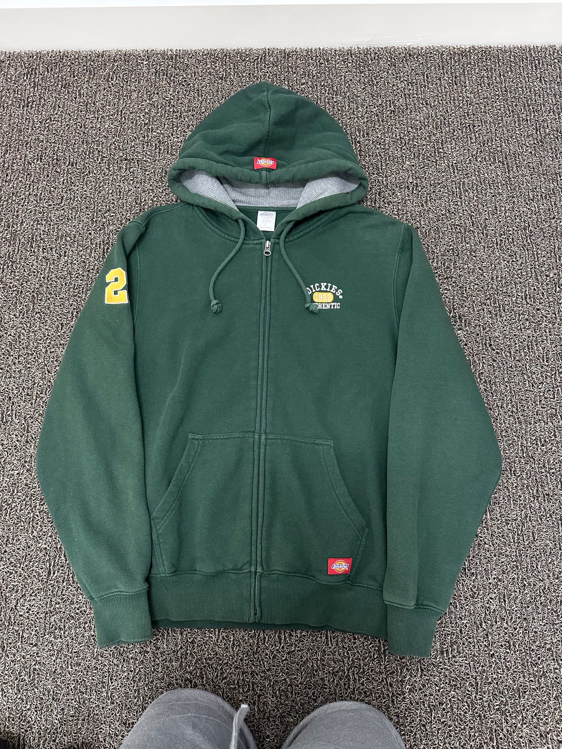 Dickies 디키즈 기모 후드집업 그린 95(M) 상품이미지1
