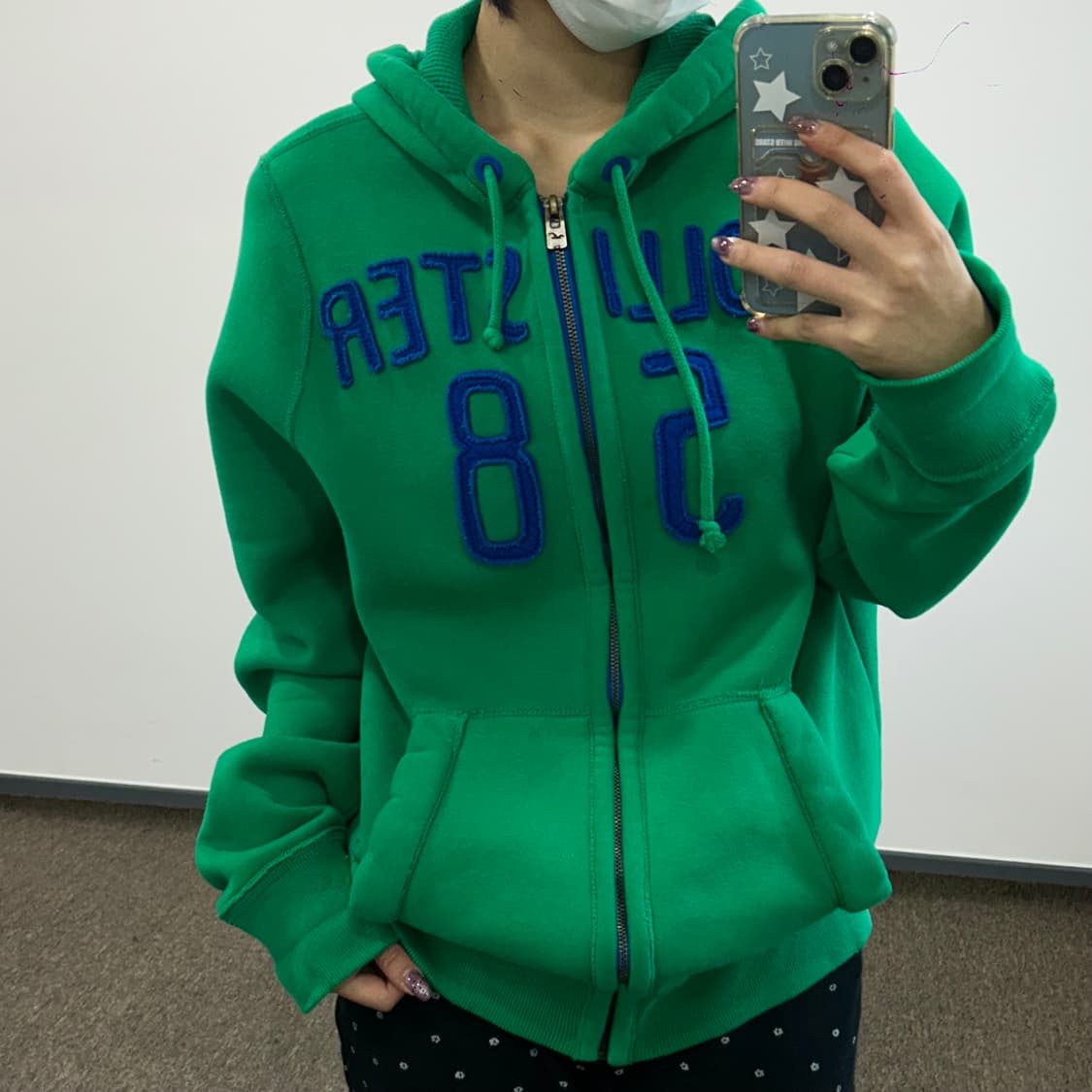 Hollister 홀리스터 블루로고 그린후드집업 상품이미지2