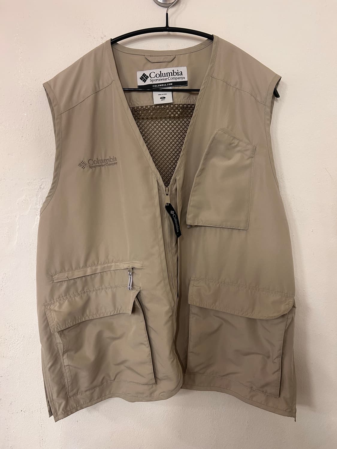 컬럼비아 남성 XL 베이지색 낚시 조끼 상품이미지1