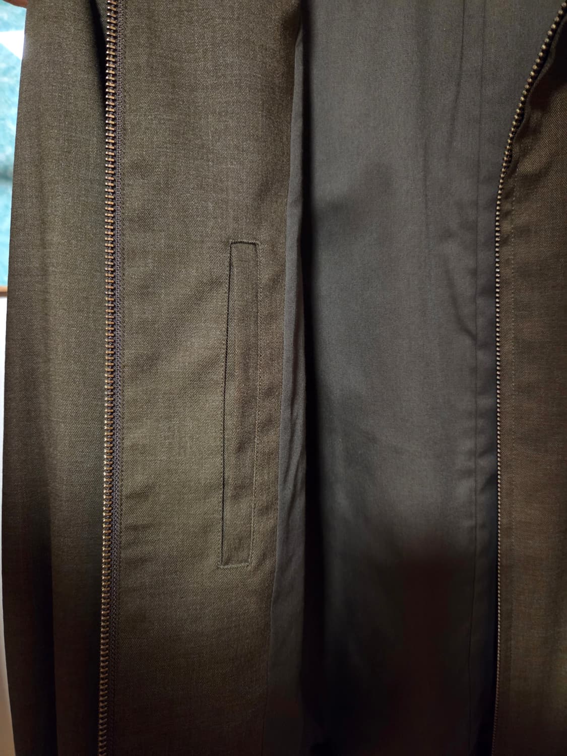 (L)유니클로 U 브라운 블루종 자켓 상품이미지5