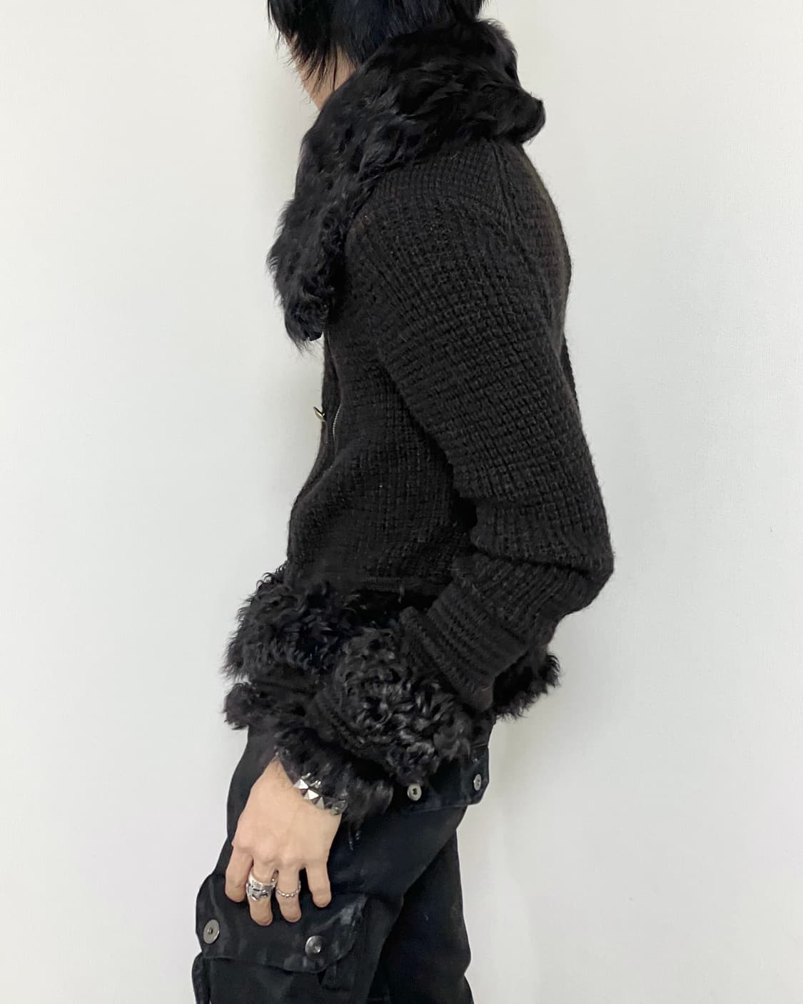 System brown Fur detail jacket 상품이미지3