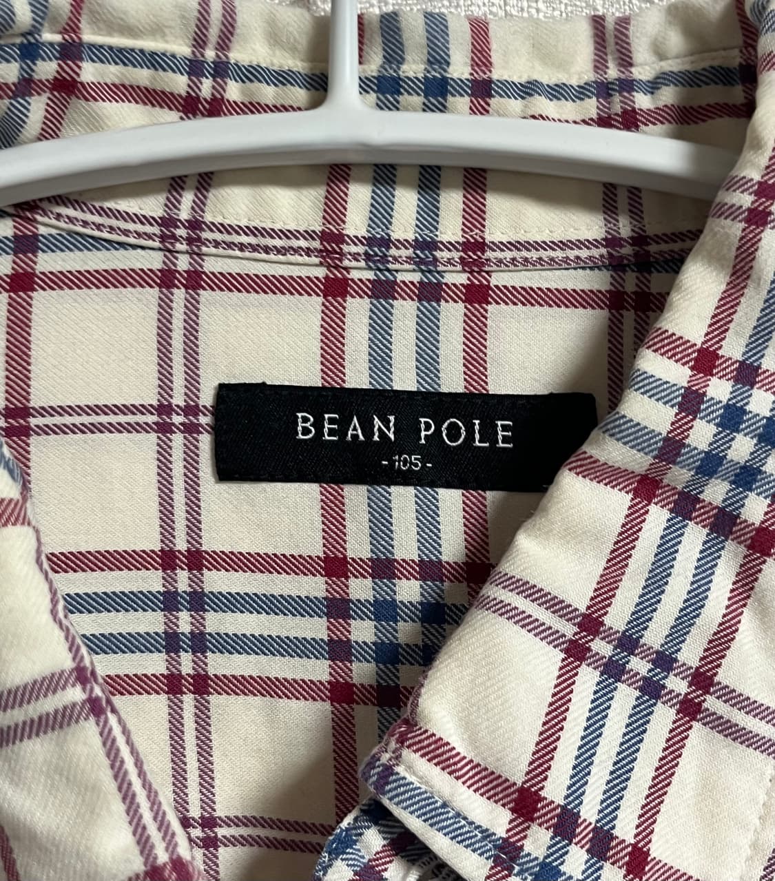 공용 빈폴 체크 셔츠 남방 105 상품이미지5