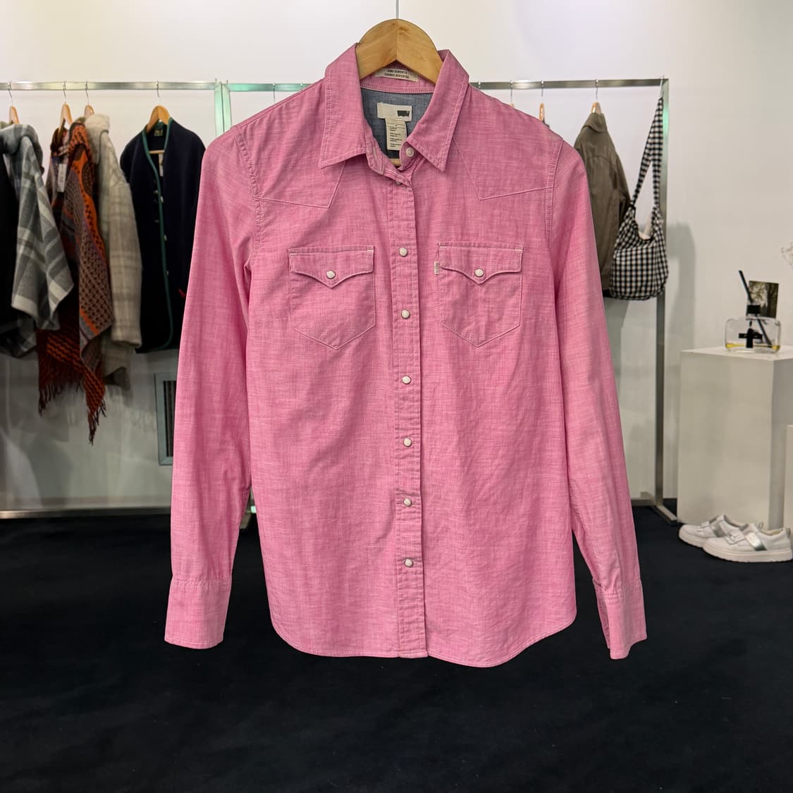 [M] 리바이스 웨스턴셔츠 핑크 상품이미지1
