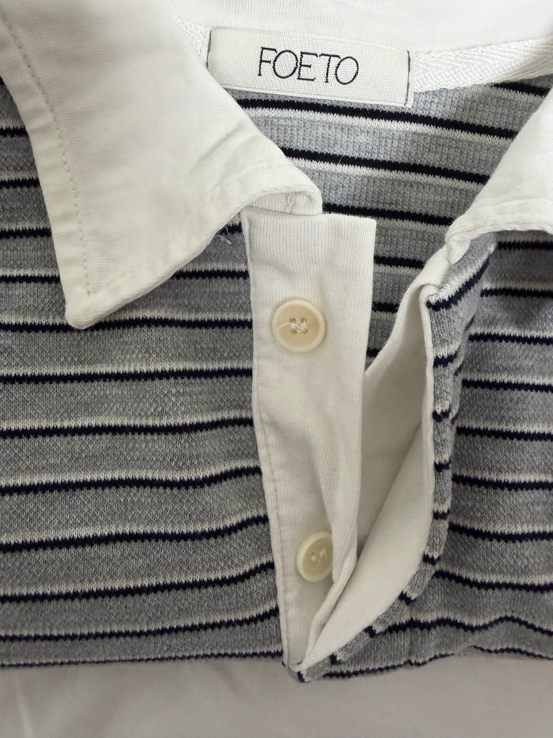 foeto 포에토 니어 럭비 셔츠 그레이 상품이미지6
